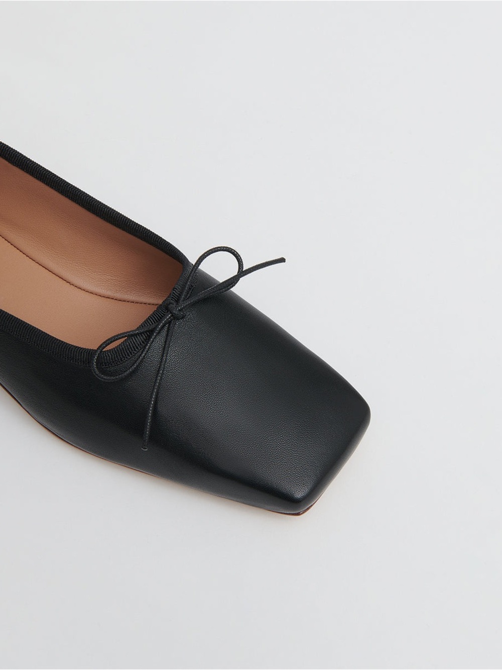 Mansur Gavriel Lambskin Leather Square Toe Ballet Flat Size 37/7